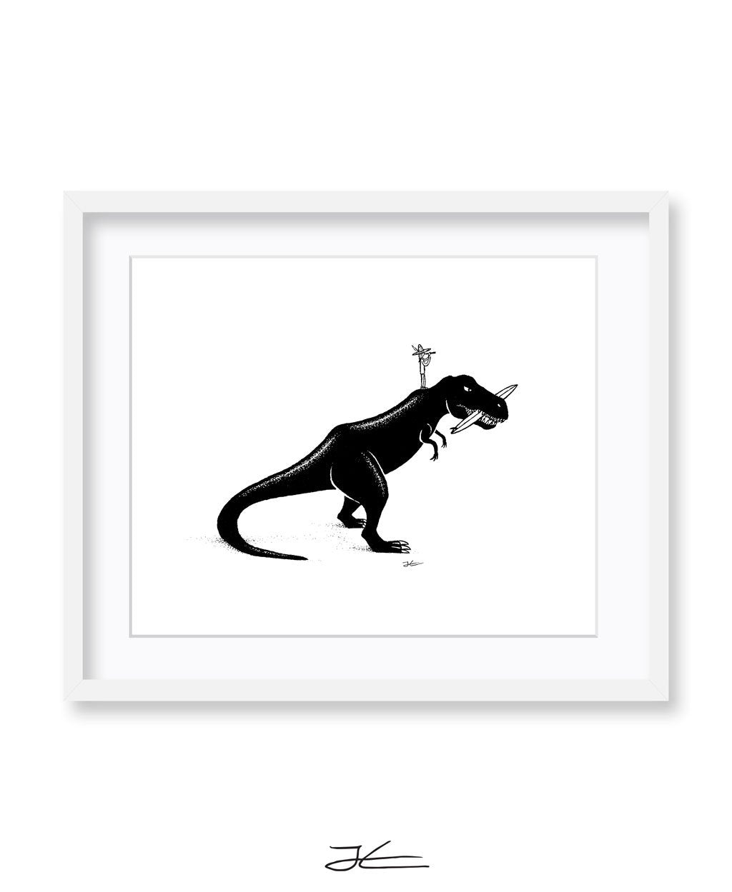 Inktober T-Rex - Print/ Framed Print