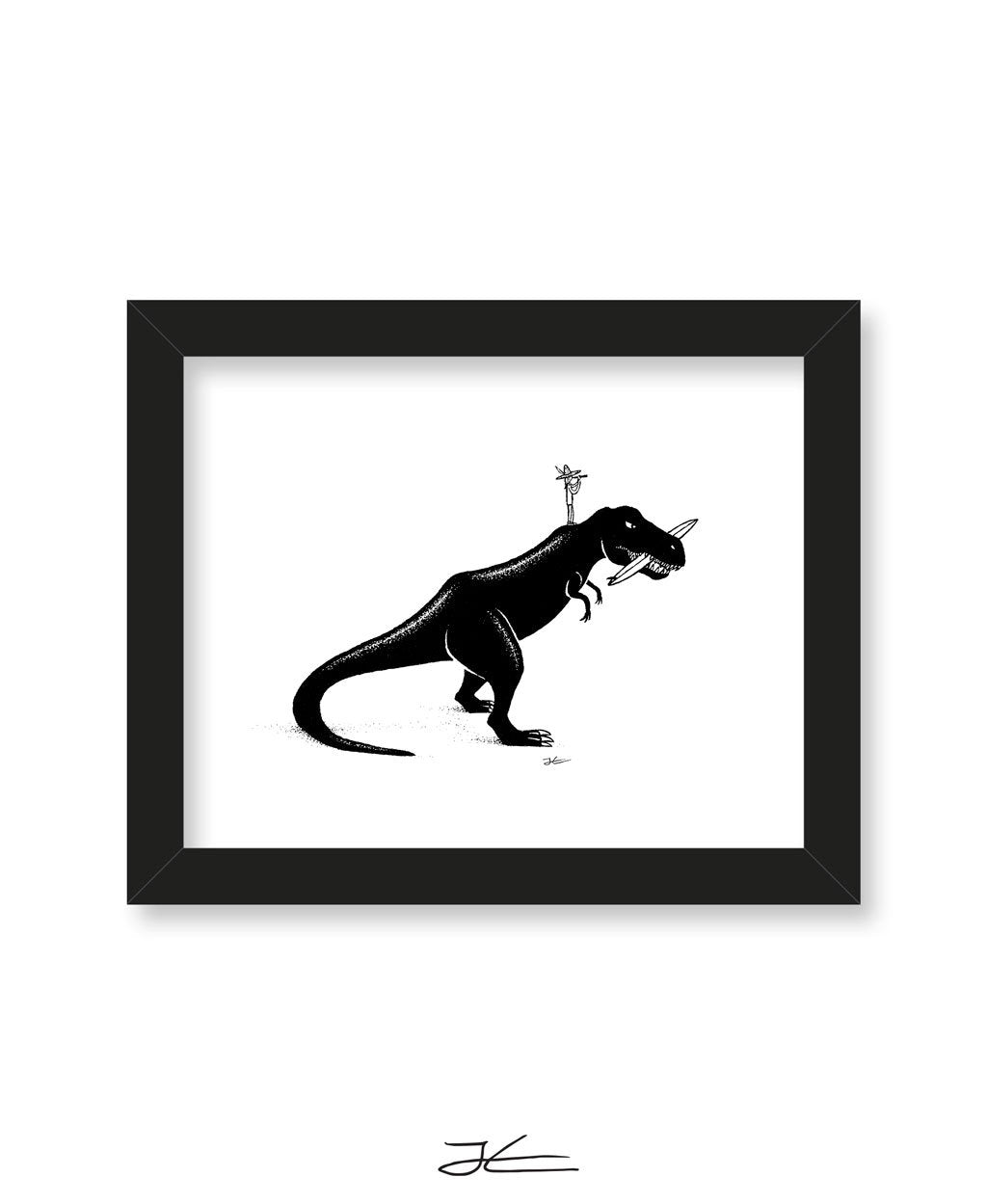 Inktober T-Rex - Print/ Framed Print