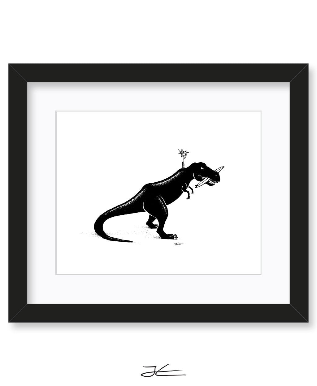 Inktober T-Rex - Print/ Framed Print