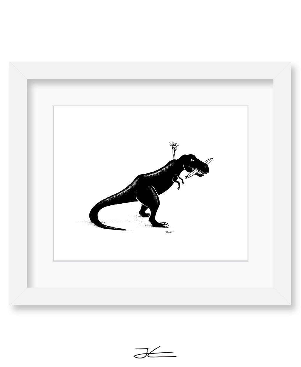 Inktober T-Rex - Print/ Framed Print