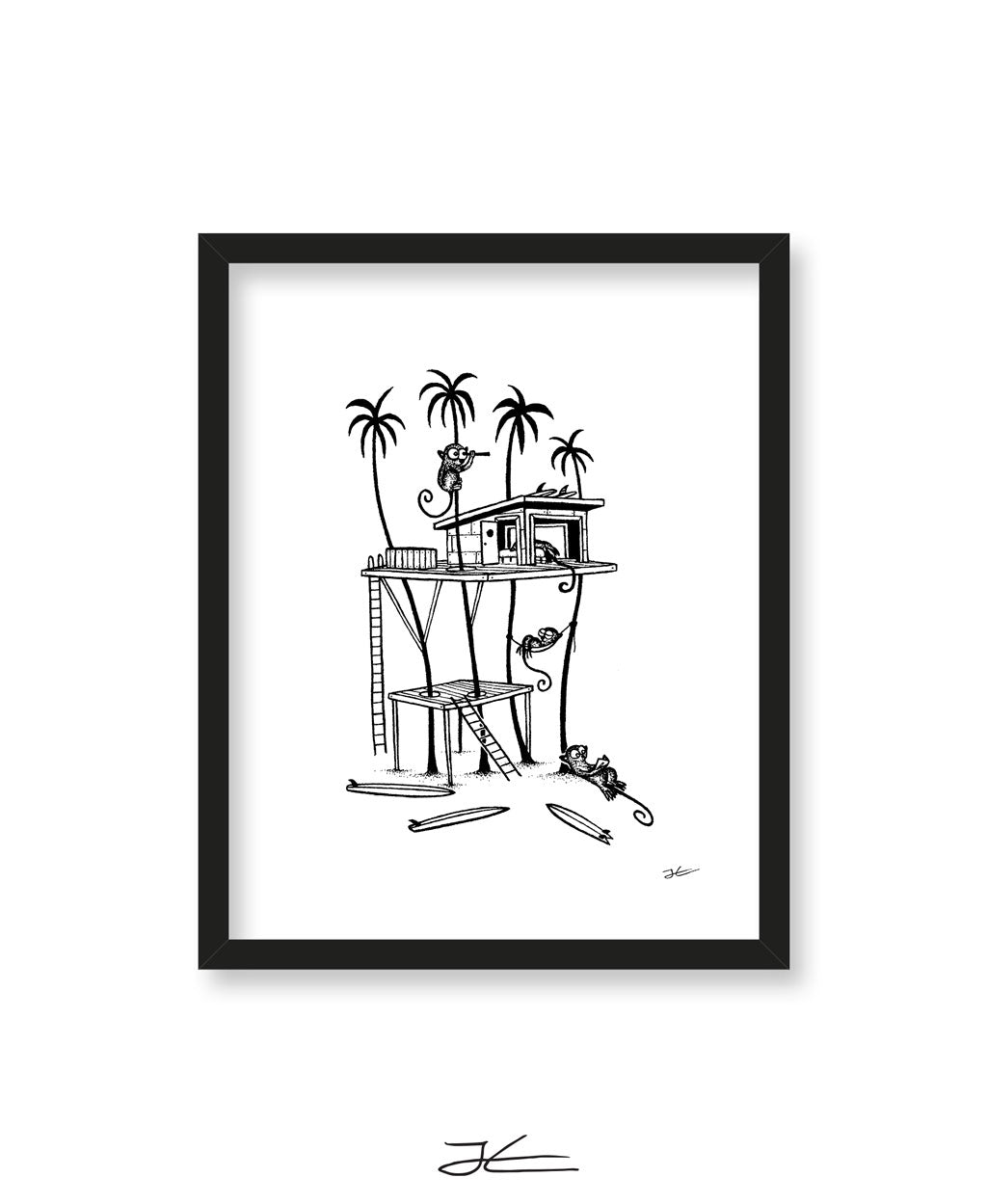 Tarsier Treehouse - Print/ Framed Print