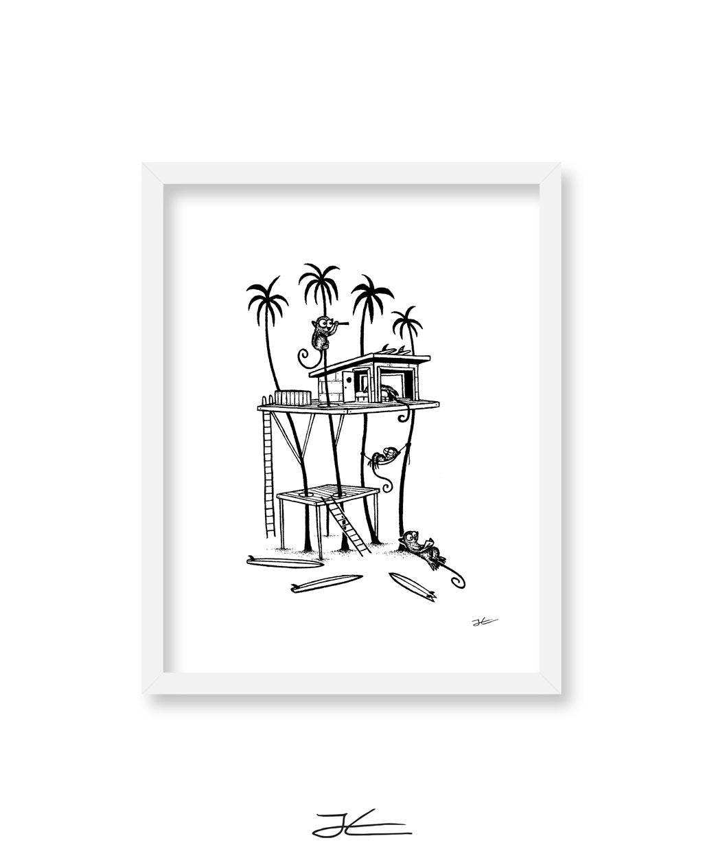 Tarsier Treehouse - Print/ Framed Print