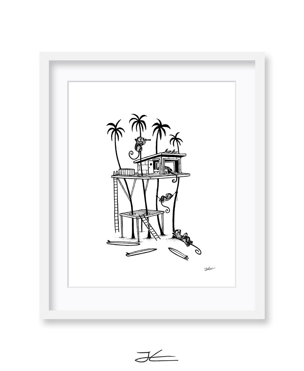 Tarsier Treehouse - Print/ Framed Print