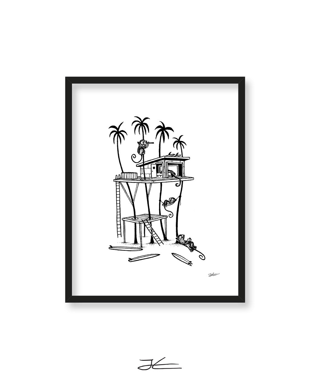 Tarsier Treehouse - Print/ Framed Print