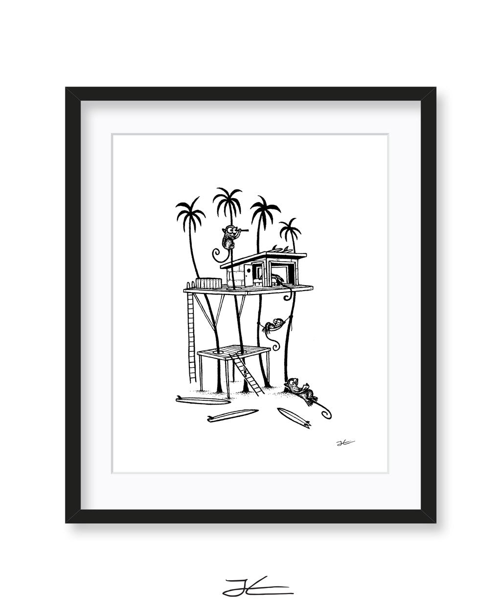 Tarsier Treehouse - Print/ Framed Print