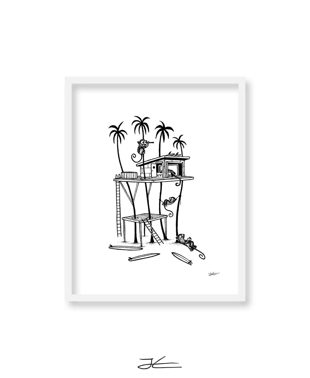 Tarsier Treehouse - Print/ Framed Print