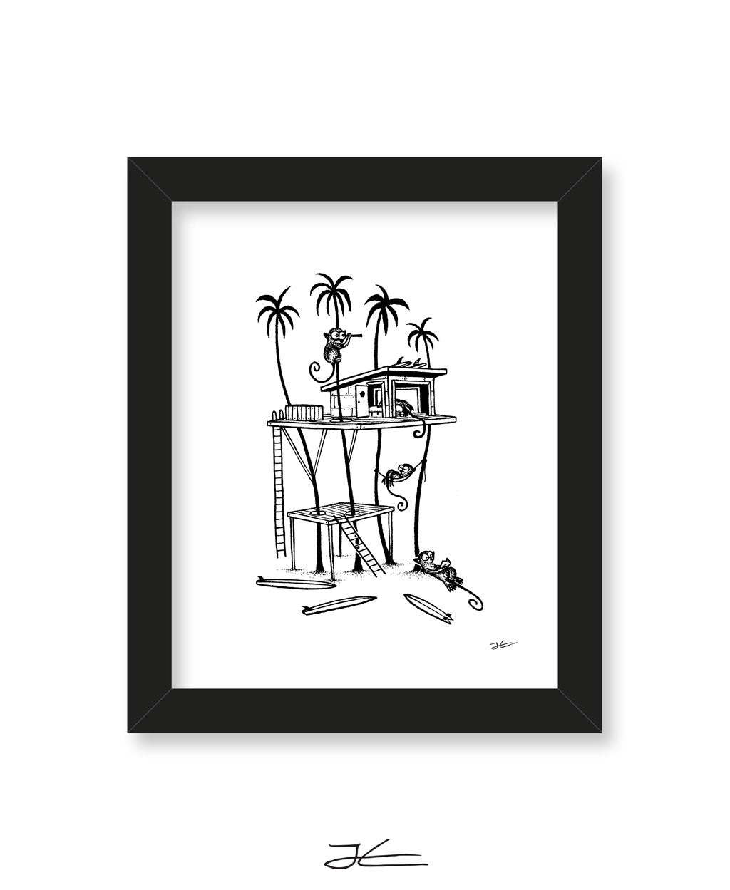 Tarsier Treehouse - Print/ Framed Print