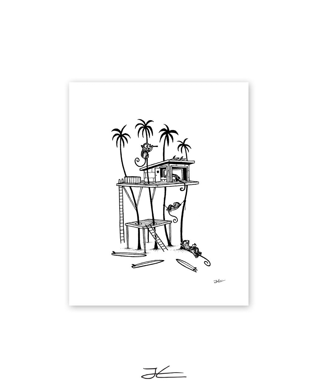Tarsier Treehouse - Print/ Framed Print