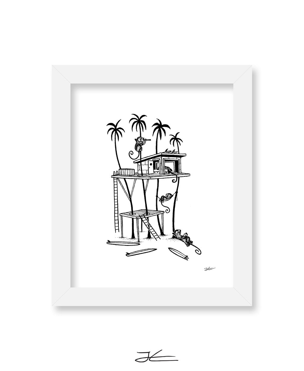 Tarsier Treehouse - Print/ Framed Print
