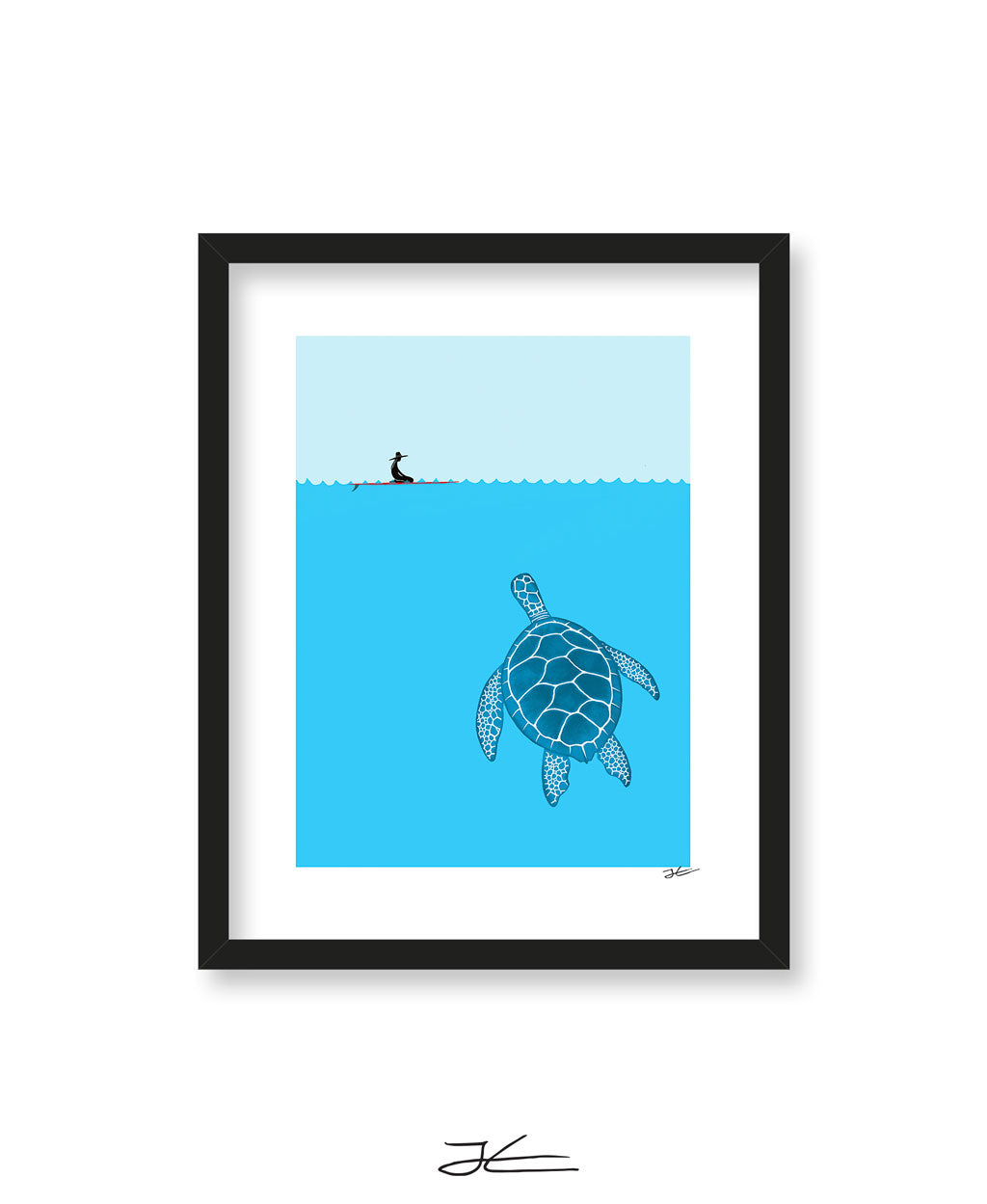 The Blue Turtle - Print/ Framed Print