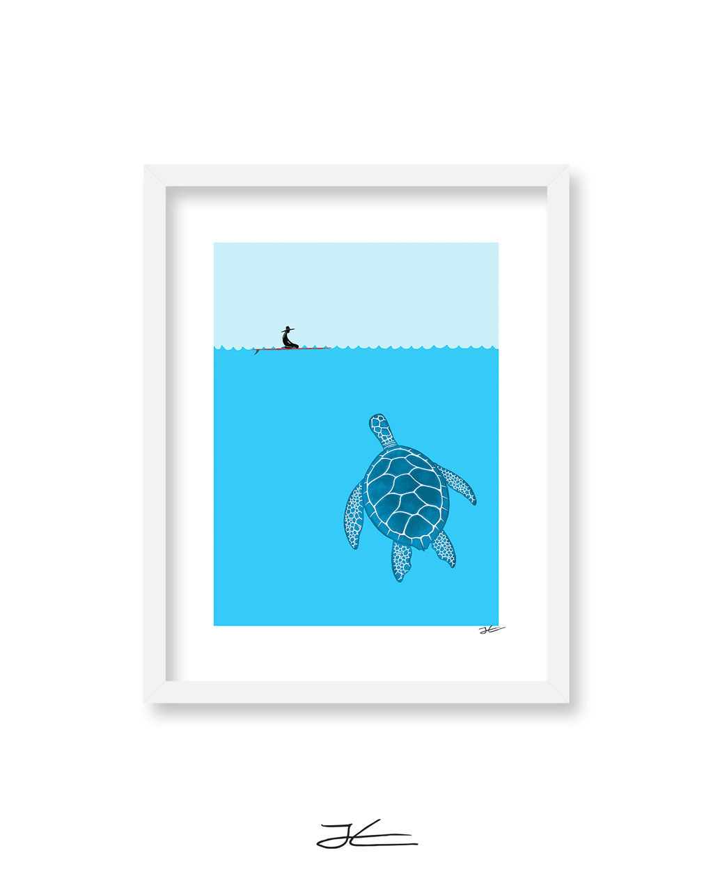 The Blue Turtle - Print/ Framed Print