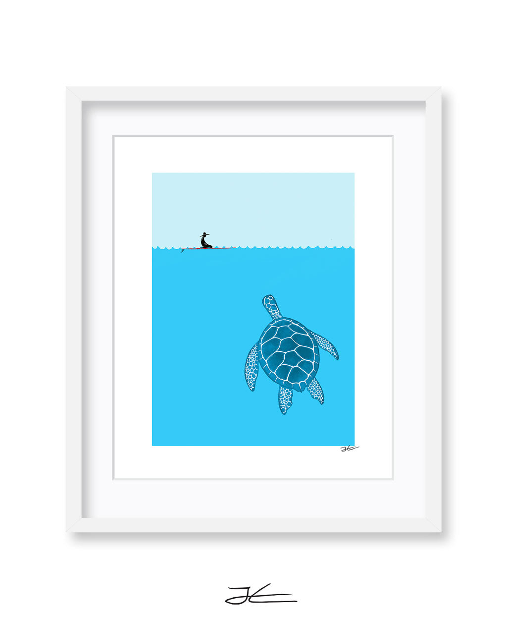 The Blue Turtle - Print/ Framed Print