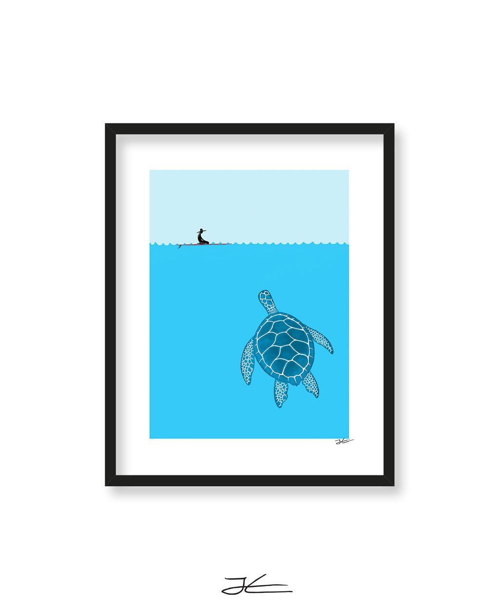 The Blue Turtle - Print/ Framed Print