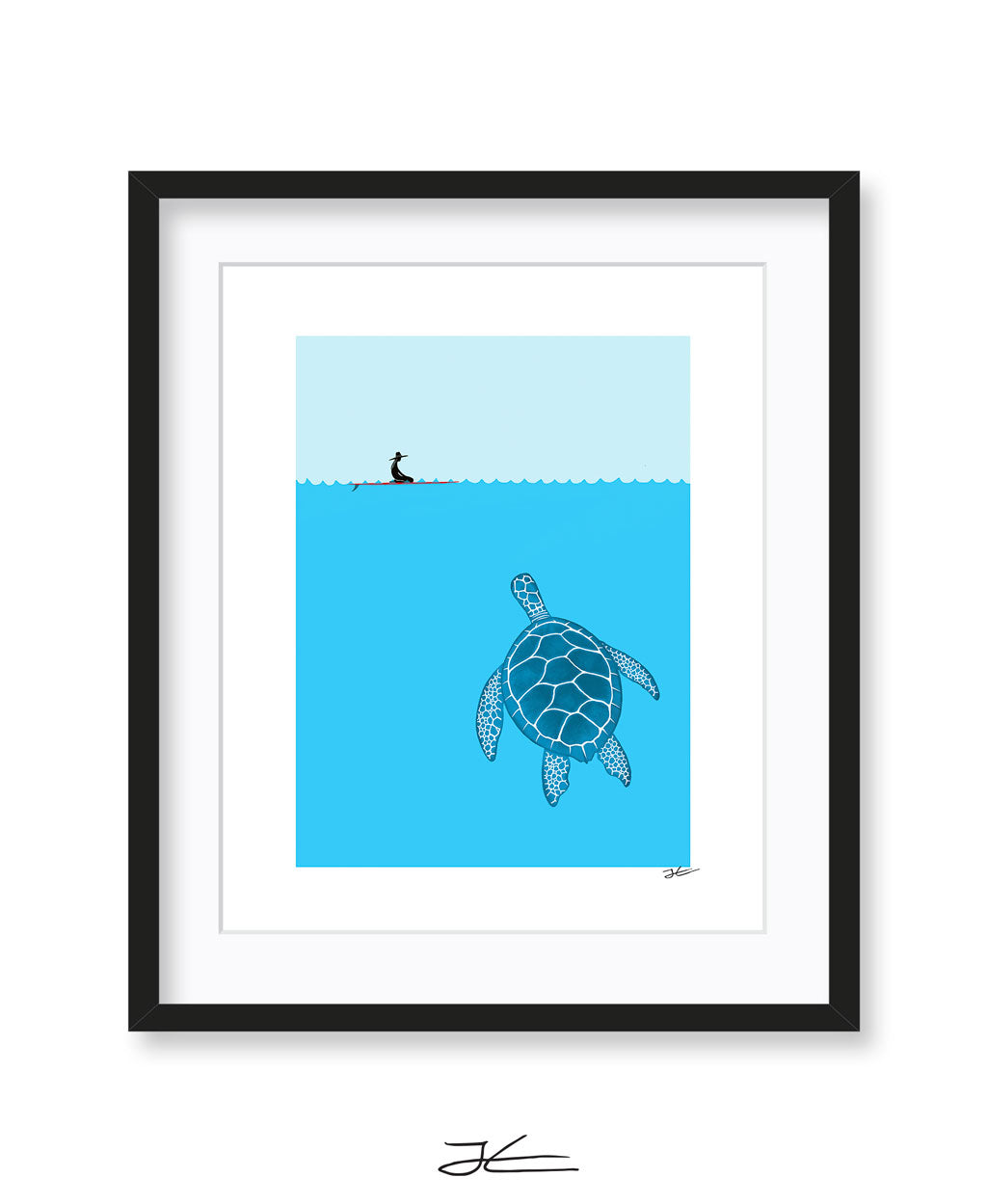 The Blue Turtle - Print/ Framed Print