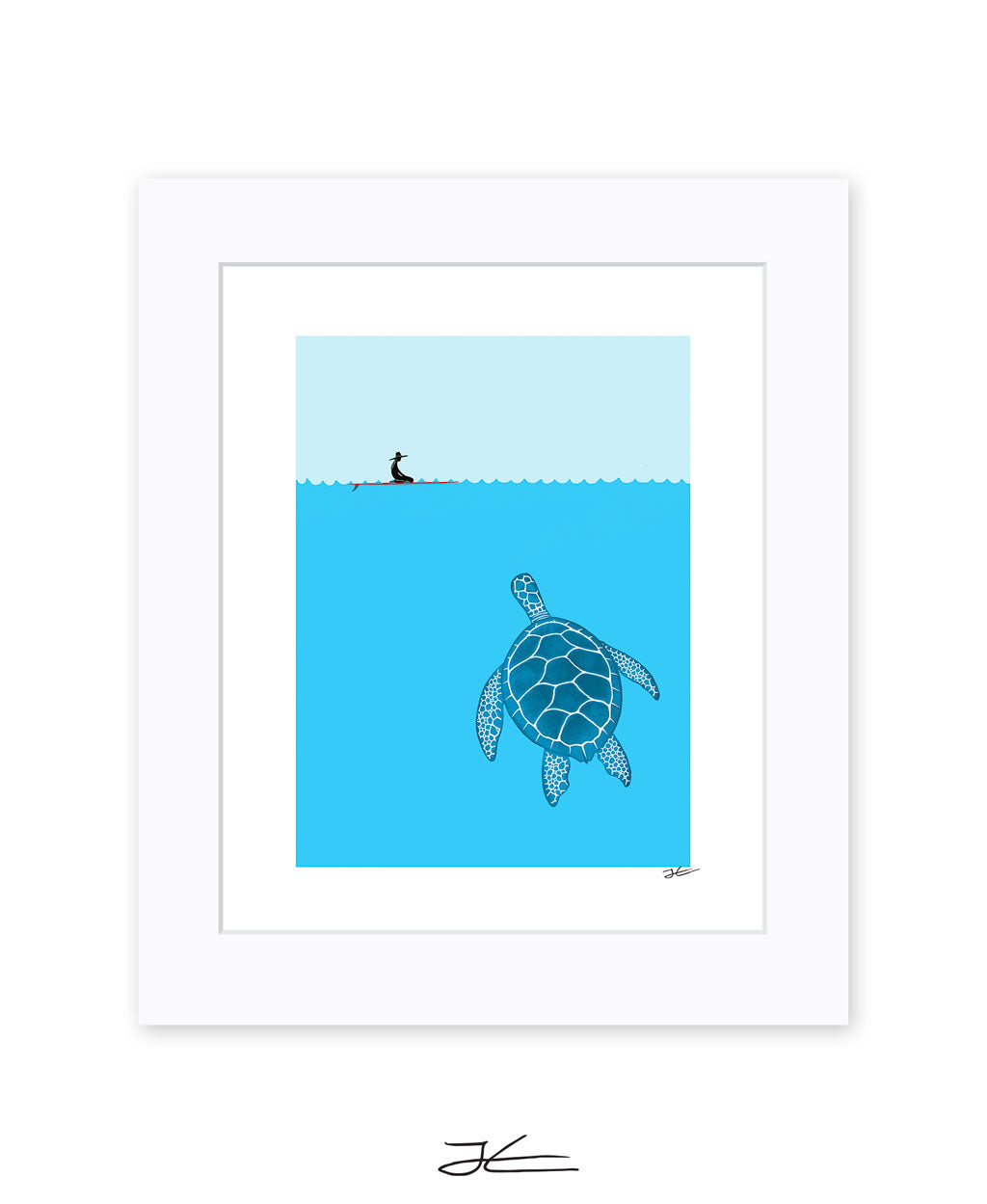 The Blue Turtle - Print/ Framed Print