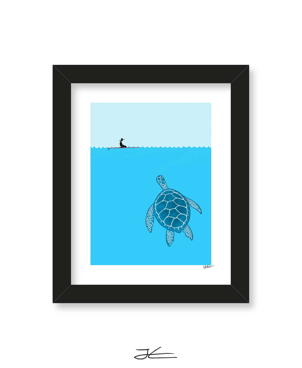 The Blue Turtle - Print/ Framed Print