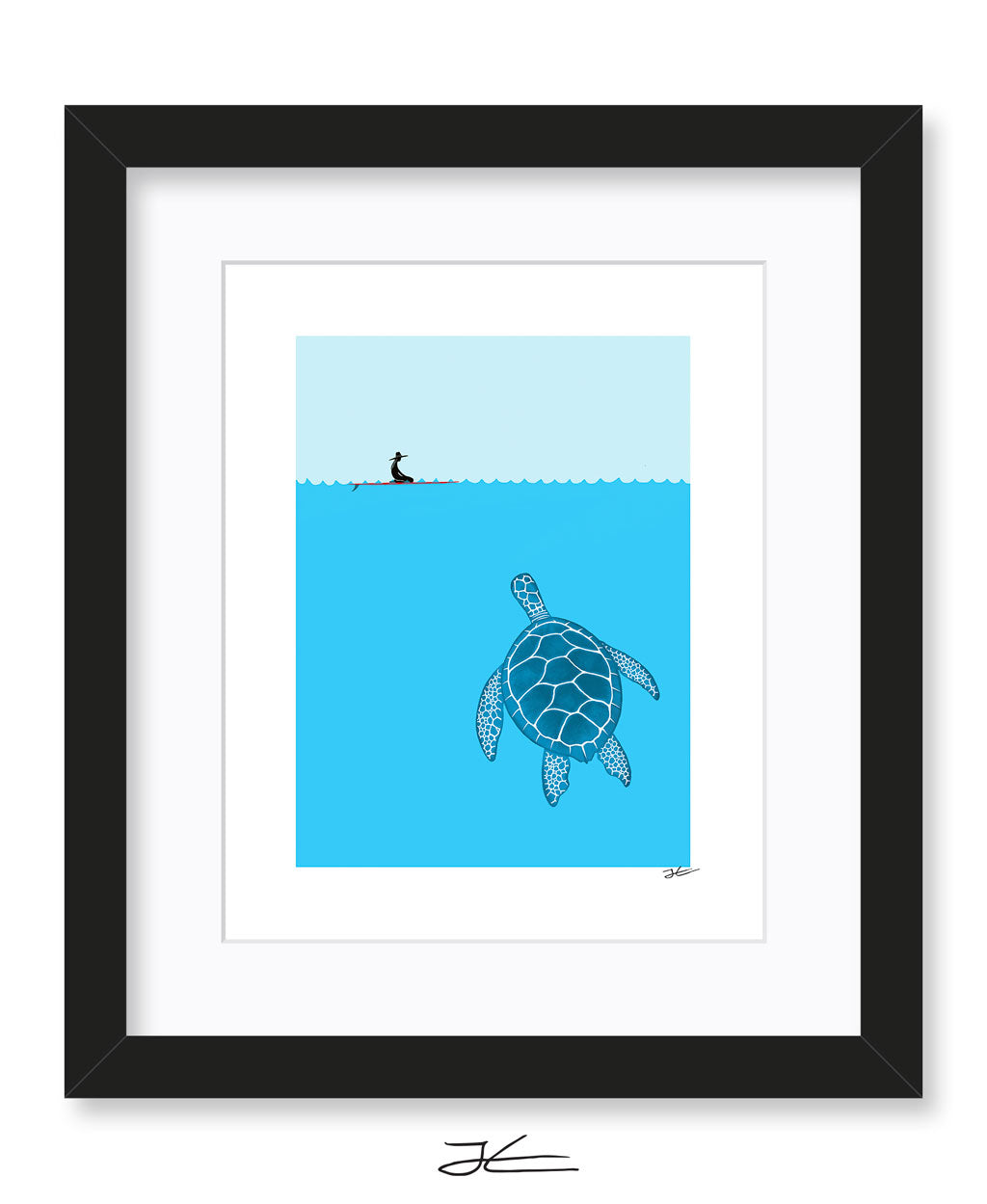 The Blue Turtle - Print/ Framed Print