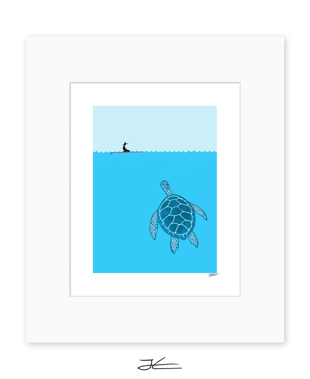 The Blue Turtle - Print/ Framed Print