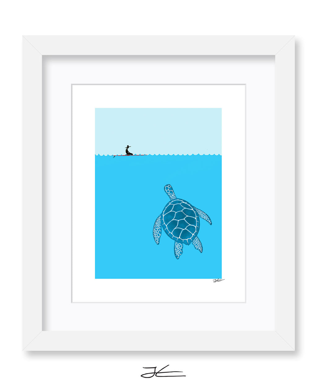 The Blue Turtle - Print/ Framed Print