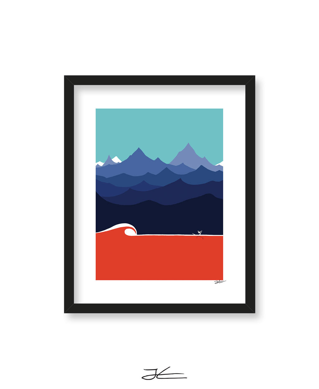 The Moose and The Wave - Print/ Framed Print
