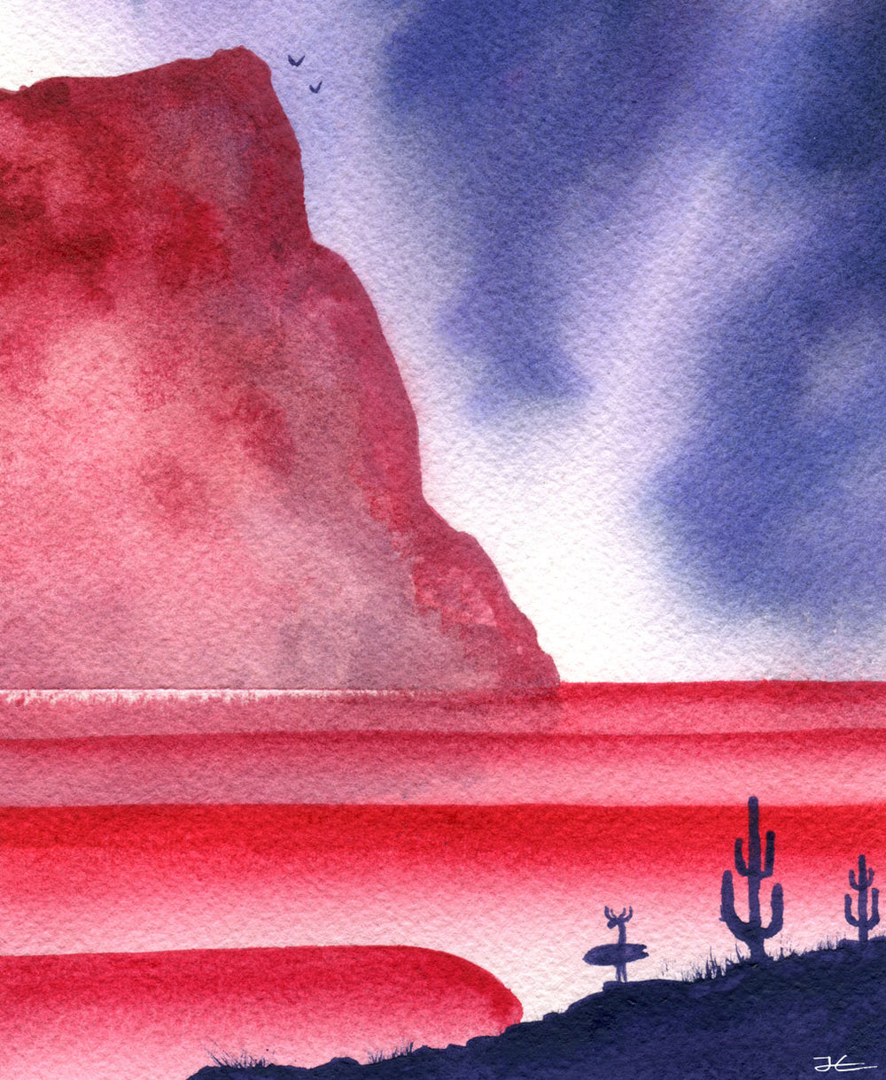 The Red Mountain. Original illustration