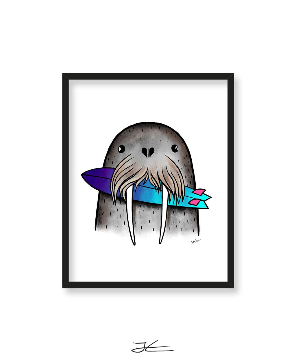 Walrus Snack - Print/ Framed Print