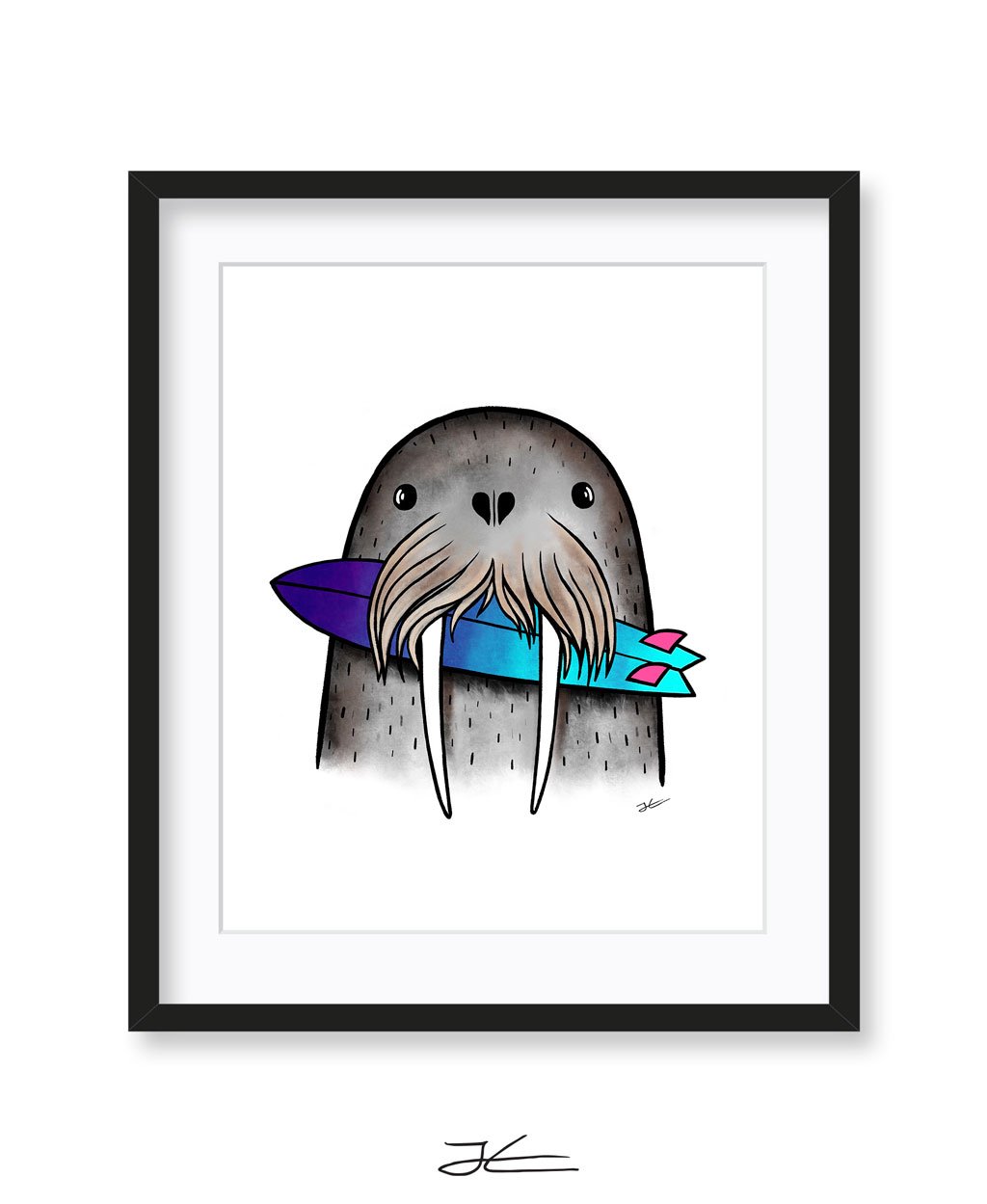 Walrus Snack - Print/ Framed Print