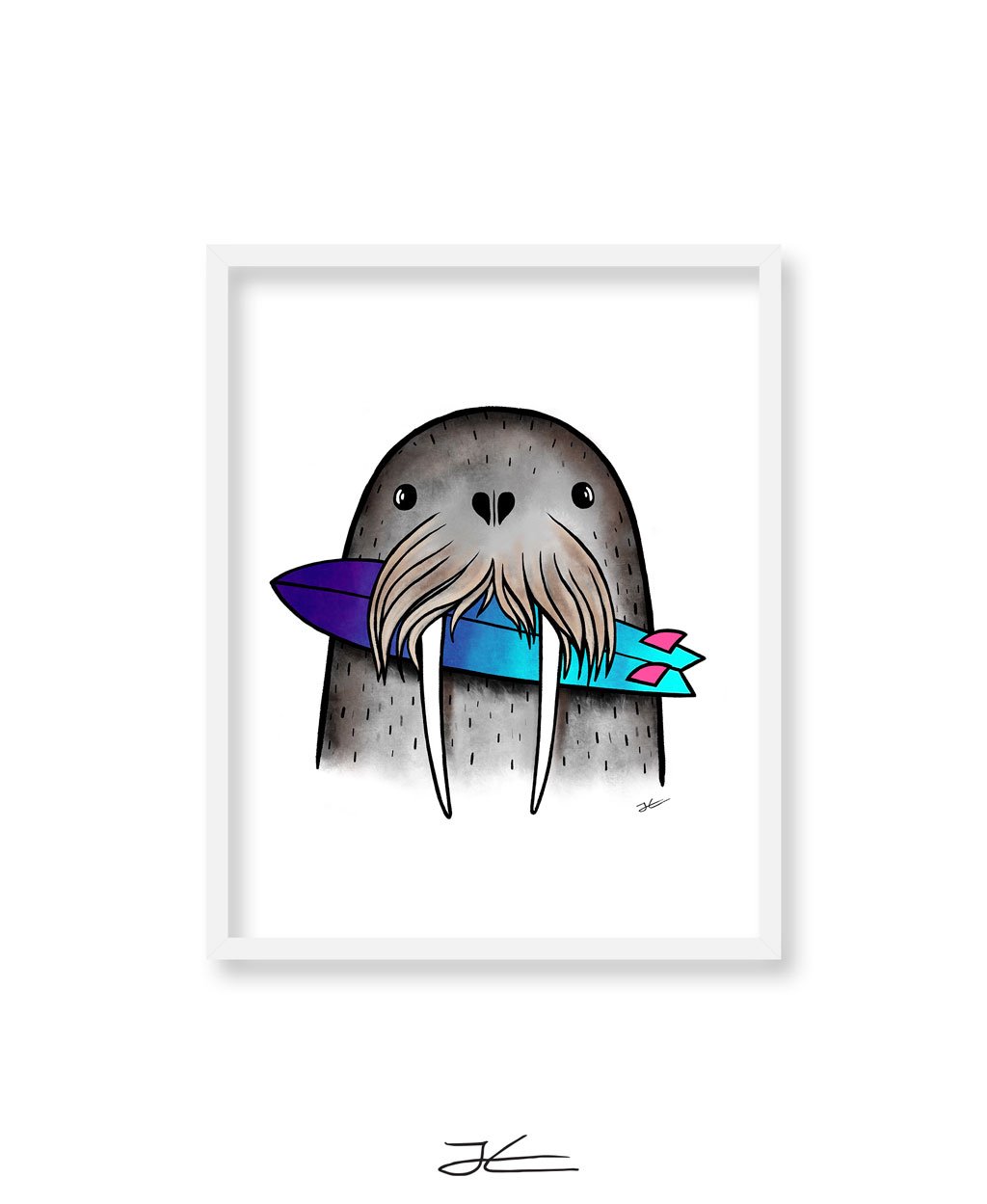 Walrus Snack - Print/ Framed Print