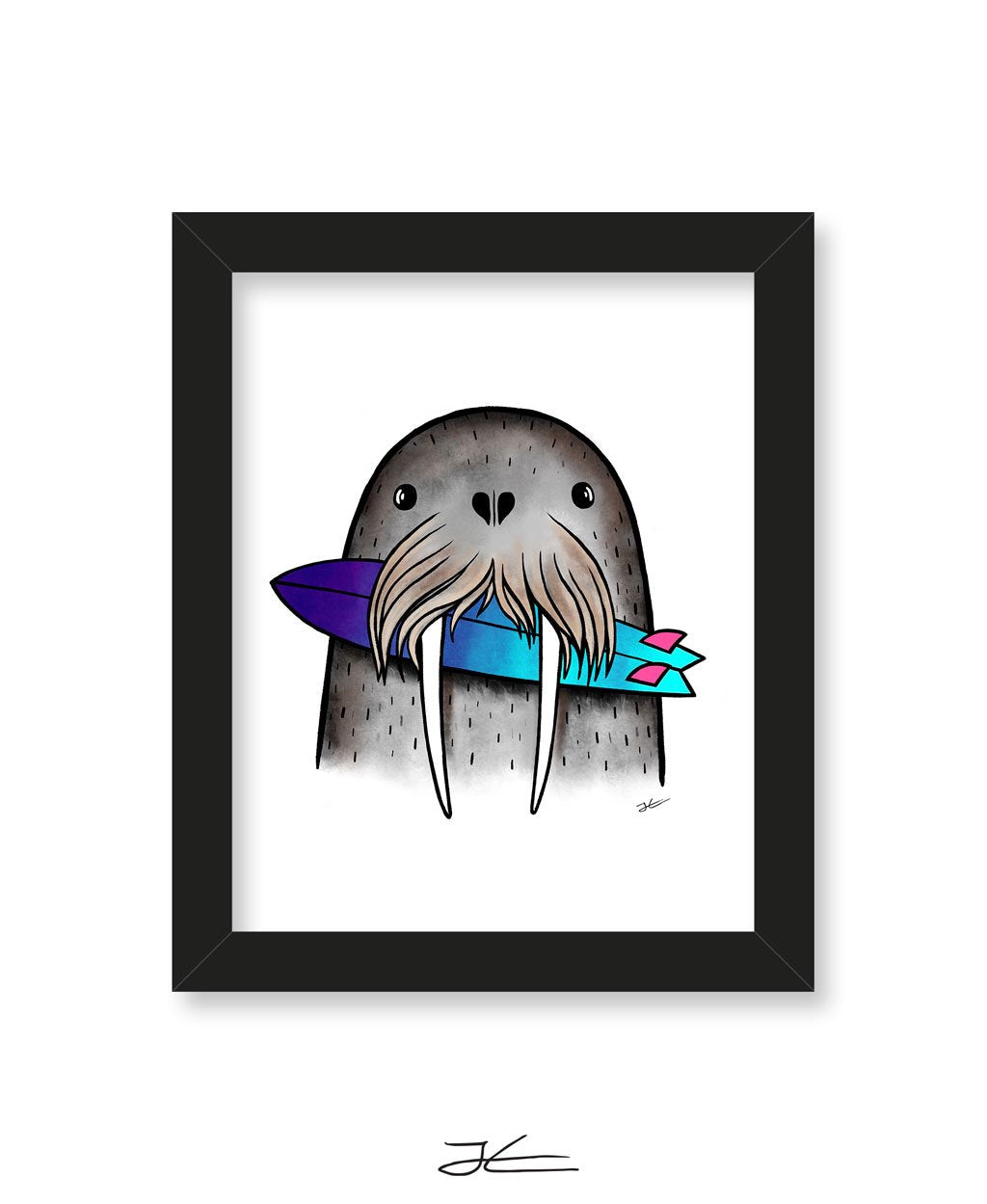Walrus Snack - Print/ Framed Print