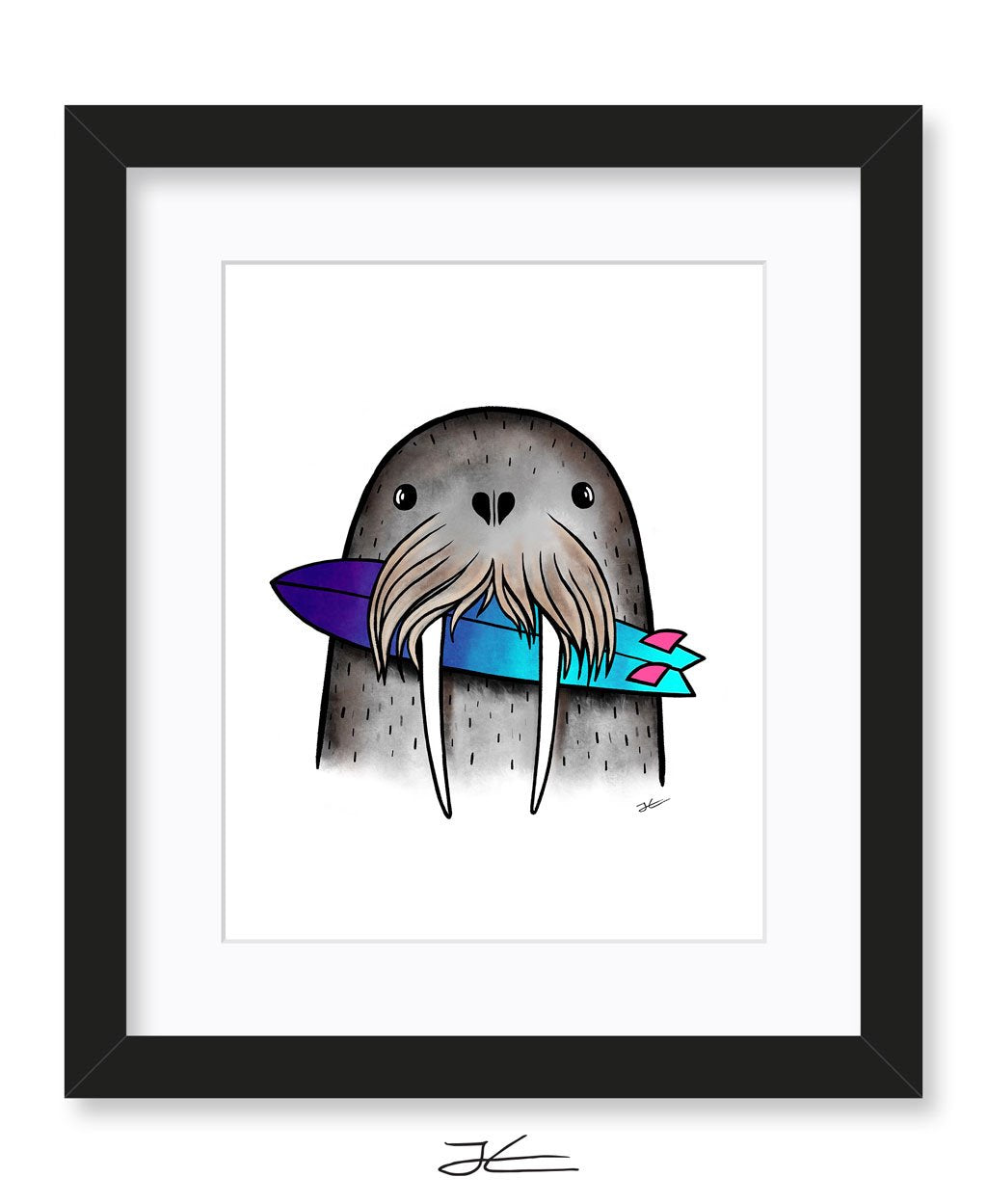 Walrus Snack - Print/ Framed Print