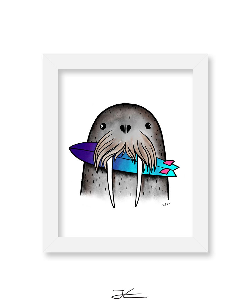 Walrus Snack - Print/ Framed Print