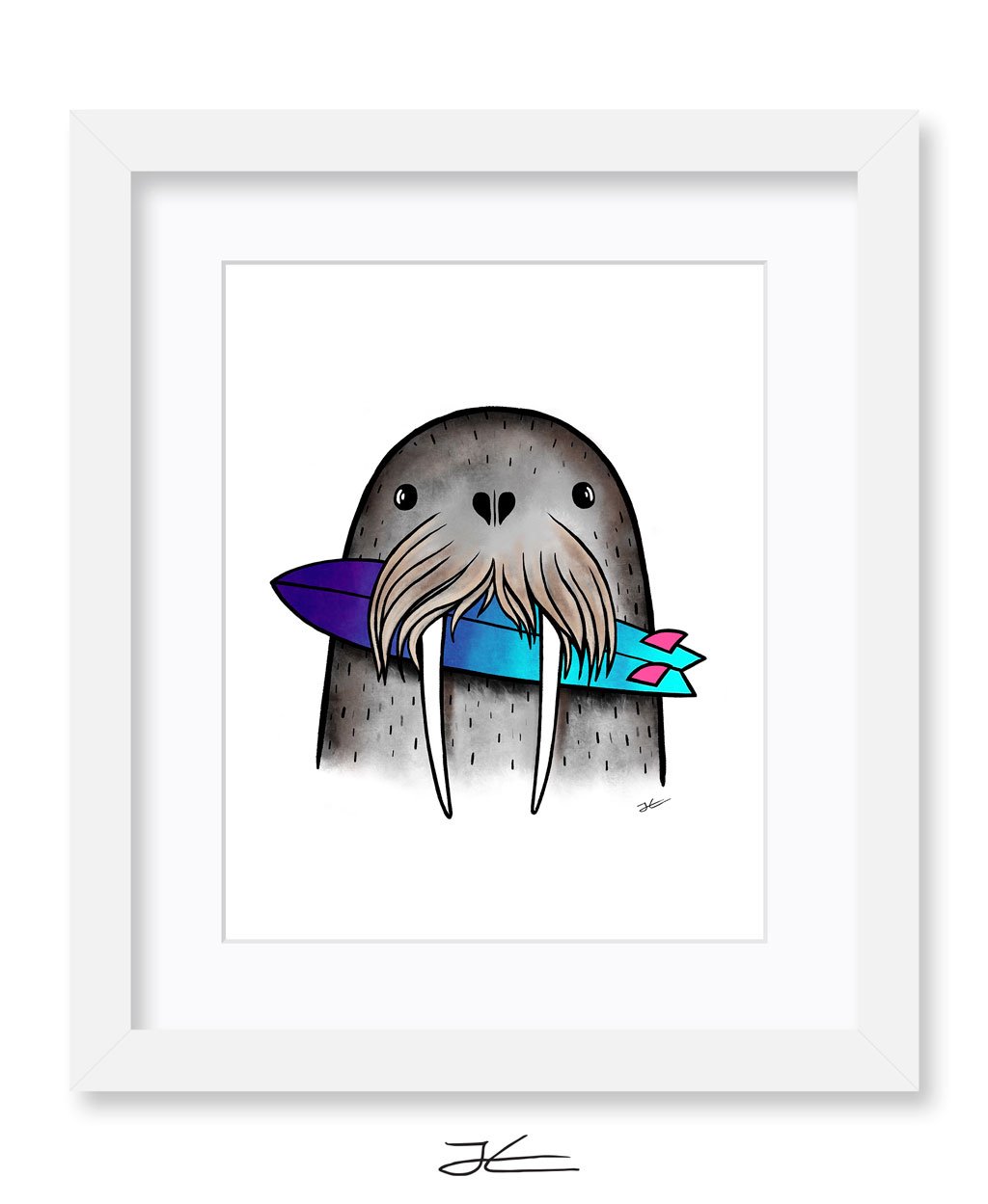 Walrus Snack - Print/ Framed Print