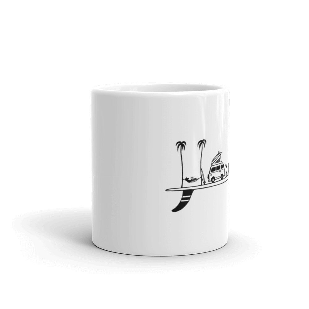 
                  
                    Life on a Single Fin Ceramic Mug
                  
                